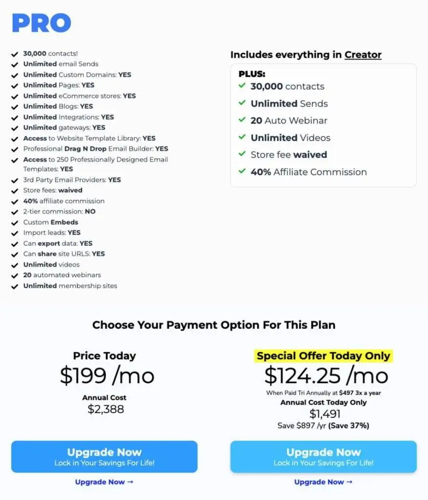 Groove.cm payment plan + lifetime offer